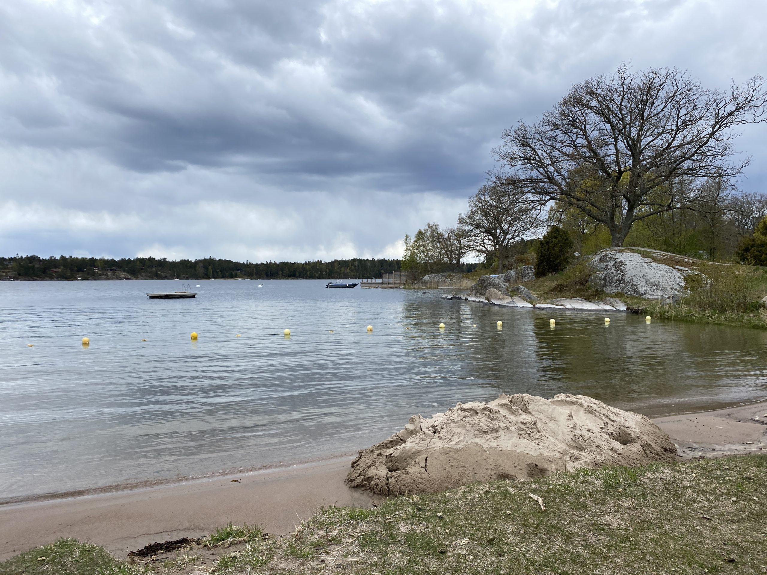 Sandpåfyllning till vår härliga badstrand